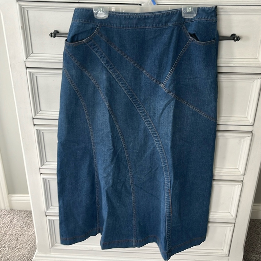 Modest denim skirt